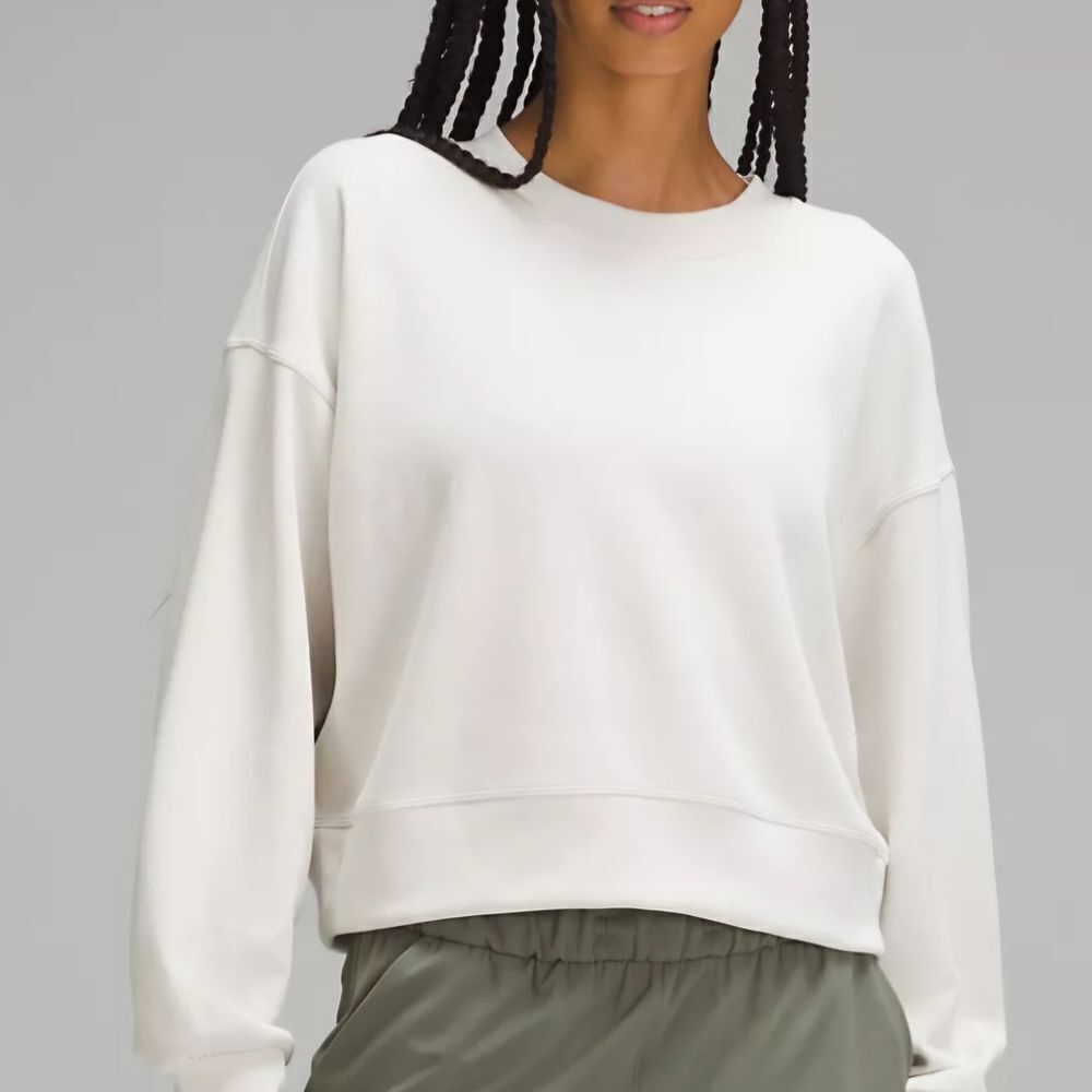 Lululemon Athletica Oversized Long Sleeve Sweatshirt - White Opal